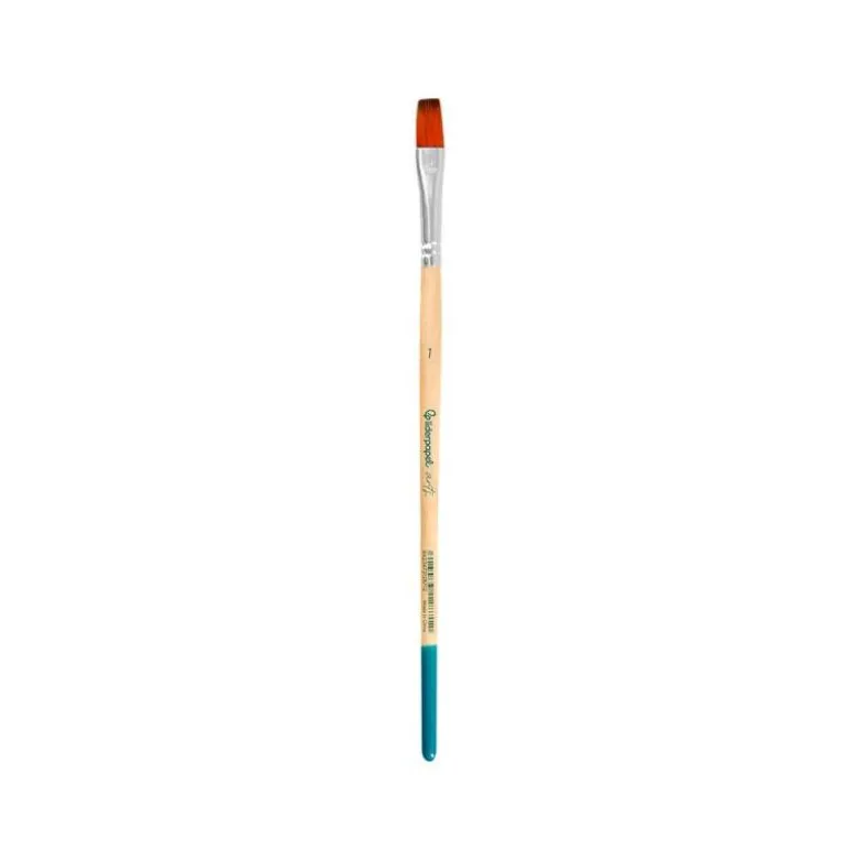 PINCEL PARA PINTURA ACRILICA Y ACUARELA LIDERPAPEL N 7 PUNTA PLANA DE PELO SINTETICO CERTIFICADO FSC