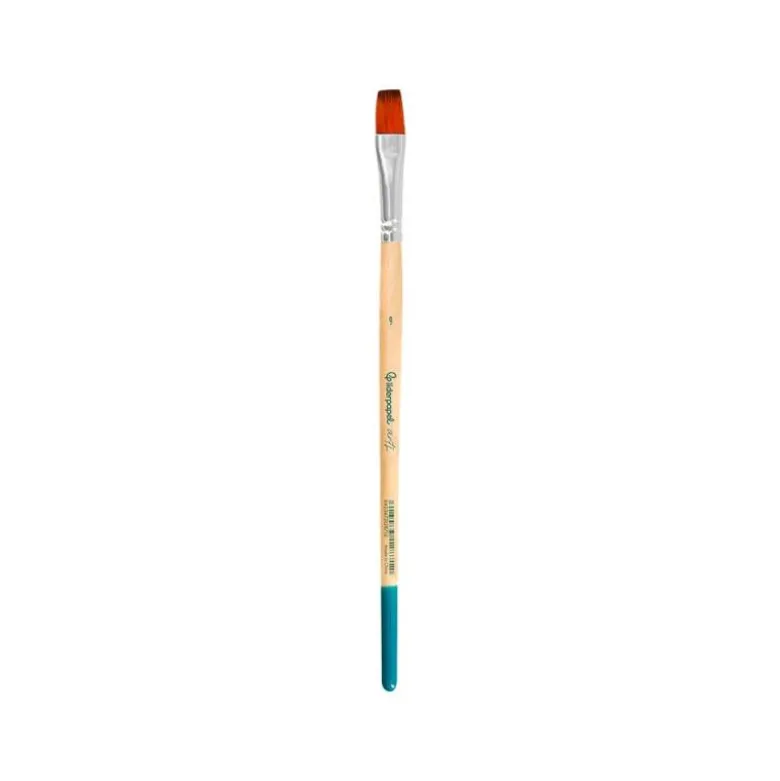 PINCEL PARA PINTURA ACRILICA Y ACUARELA LIDERPAPEL N 9 PUNTA PLANA DE PELO SINTETICO CERTIFICADO FSC