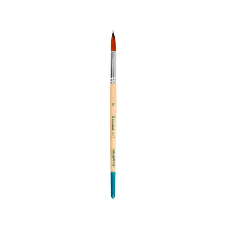 PINCEL PARA PINTURA ACRILICA Y ACUARELA LIDERPAPEL N 10 PUNTA REDONDA DE PELO SINTETICO CERTIFICADO FSC
