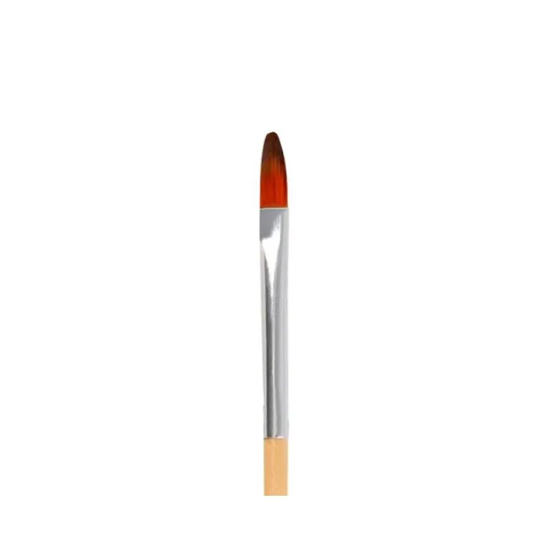 PINCEL PARA PINTURA ACRILICA Y ACUARELA LIDERPAPEL N 00 PUNTA FILBERT / LENGUA GATO DE PELO SINTETICO CERTIFICADO