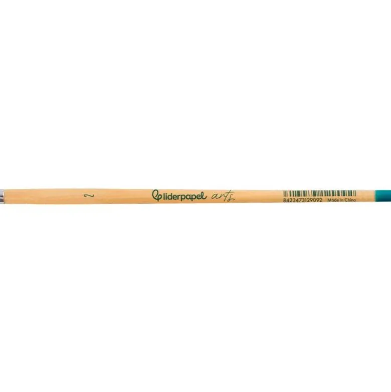 PINCEL PARA PINTURA ACRILICA Y ACUARELA LIDERPAPEL N 2 PUNTA FILBERT / LENGUA GATO DE PELO SINTETICO CERTIFICADO
