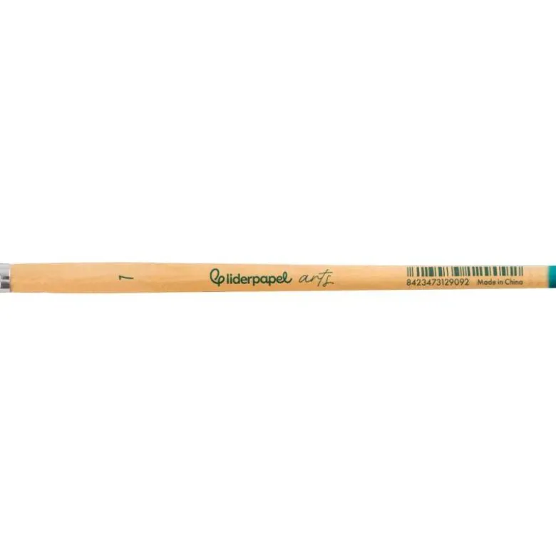 PINCEL PARA PINTURA ACRILICA Y ACUARELA LIDERPAPEL N 7 PUNTA FILBERT / LENGUA GATO DE PELO SINTETICO CERTIFICADO