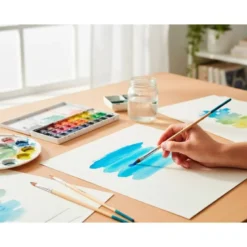 PINCEL PARA PINTURA ACRILICA Y ACUARELA LIDERPAPEL N 8 PUNTA FILBERT / LENGUA GATO DE PELO SINTETICO CERTIFICADO