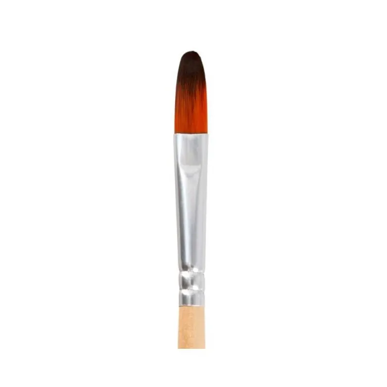 PINCEL PARA PINTURA ACRILICA Y ACUARELA LIDERPAPEL N 9 PUNTA FILBERT / LENGUA GATO DE PELO SINTETICO CERTIFICADO