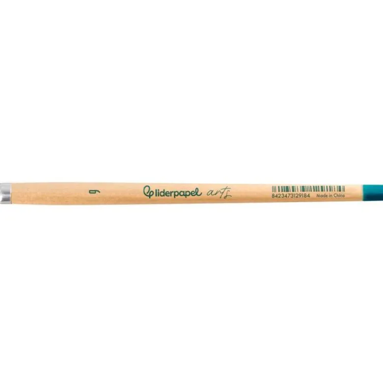 PINCEL PARA PINTURA ACRILICA Y ACUARELA LIDERPAPEL N 9 PUNTA FILBERT / LENGUA GATO DE PELO SINTETICO CERTIFICADO