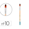 PINCEL PARA PINTURA ACRILICA Y ACUARELA LIDERPAPEL N 10 PUNTA FILBERT / LENGUA GATO DE PELO SINTETICO CERTIFICADO