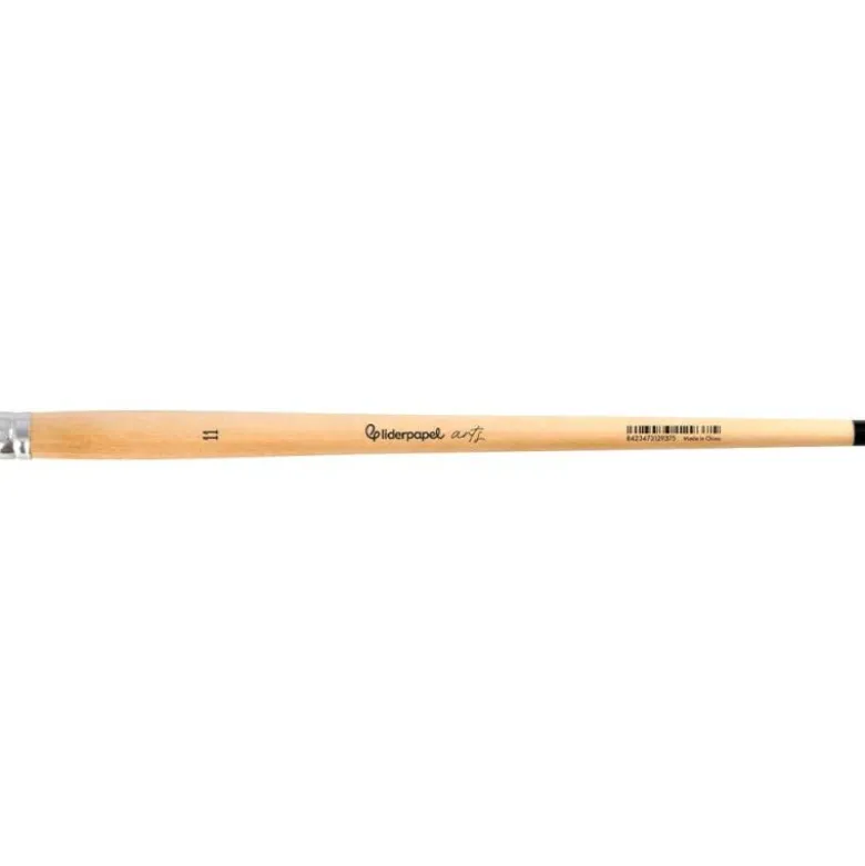 PINCEL PARA PINTURA AL OLEO Y ACRILICA LIDERPAPEL N 11 PUNTA PLANA DE PELO DE CERDA CERTIFICADO FSC