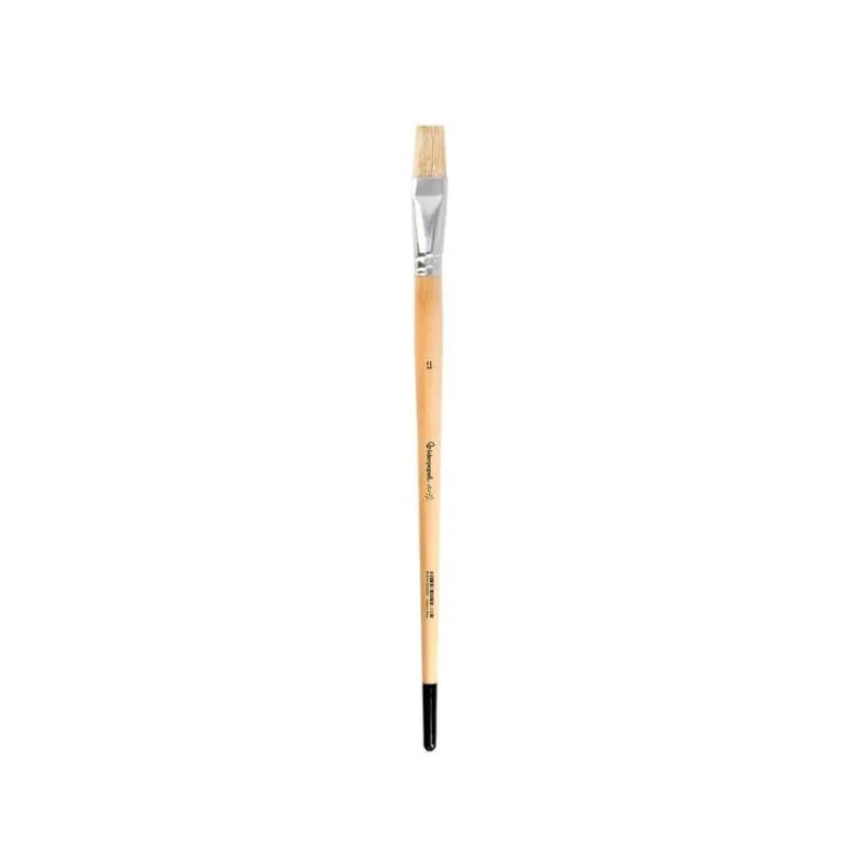 PINCEL PARA PINTURA AL OLEO Y ACRILICA LIDERPAPEL N 13 PUNTA PLANA DE PELO DE CERDA CERTIFICADO FSC