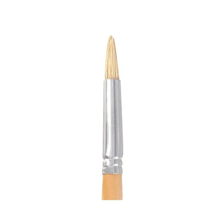 PINCEL PARA PINTURA AL OLEO Y ACRILICA LIDERPAPEL N 6 PUNTA REDONDA DE PELO DE CERDA CERTIFICADO FSC