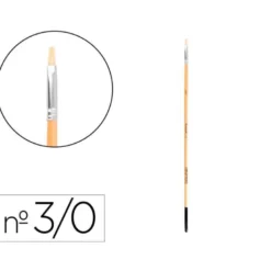 PINCEL PARA PINTURA AL OLEO Y ACRILICA LIDERPAPEL N 000 PUNTA PLANA DE PELO DE CERDA CERTIFICADO FSC