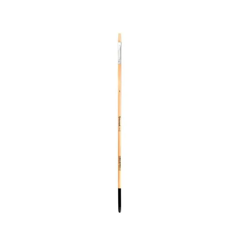 PINCEL PARA PINTURA AL OLEO Y ACRILICA LIDERPAPEL N 3 PUNTA PLANA DE PELO DE CERDA CERTIFICADO FSC