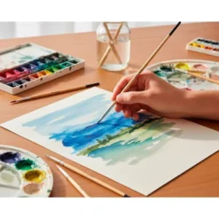 PINCEL PARA PINTURA AL OLEO Y ACRILICA LIDERPAPEL N 4 PUNTA PLANA DE PELO DE CERDA CERTIFICADO FSC
