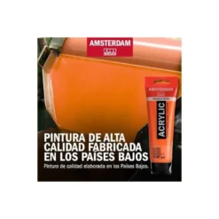 PINTURA ACRILICA AMSTERDAM BOTE 120 ML CAJA DE 5 UNIDADES COLORES BASICOS SURTIDOS