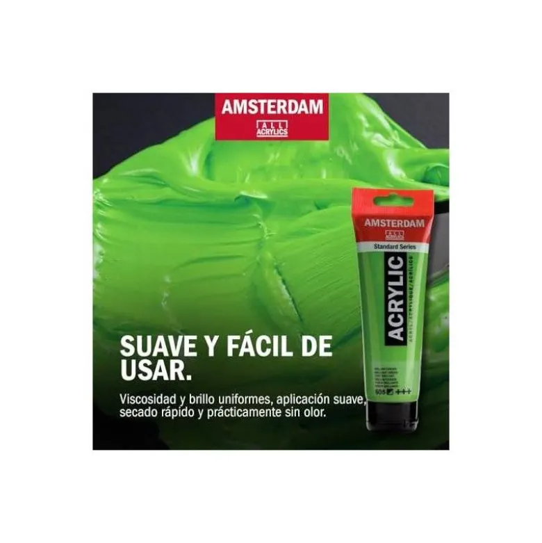 PINTURA ACRILICA AMSTERDAM BOTE 120 ML CAJA DE 5 UNIDADES COLORES BASICOS SURTIDOS