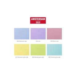 PINTURA ACRILICA AMSTERDAM 20 ML CAJA DE 6 COLORES SURTIDOS PASTEL