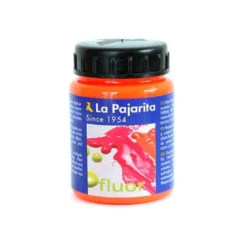Pintura acrilica La Pajarita F-02 color naranja fluorescente