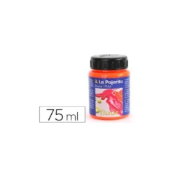 Pintura acrilica La Pajarita F-02 color naranja fluorescente