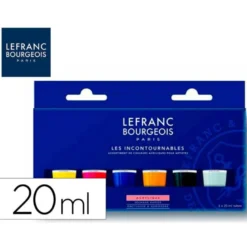 PINTURA ACRILICA L&B BOTE DE 80 ML CAJA DE 5 UNIDADES COLORES SURTIDOS