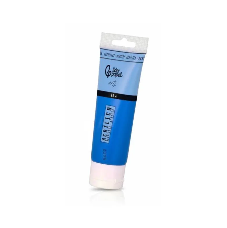 PINTURA ACRILICA LIDERPAPEL TUBO DE PLASTICO DE 60 ML COLOR AZUL