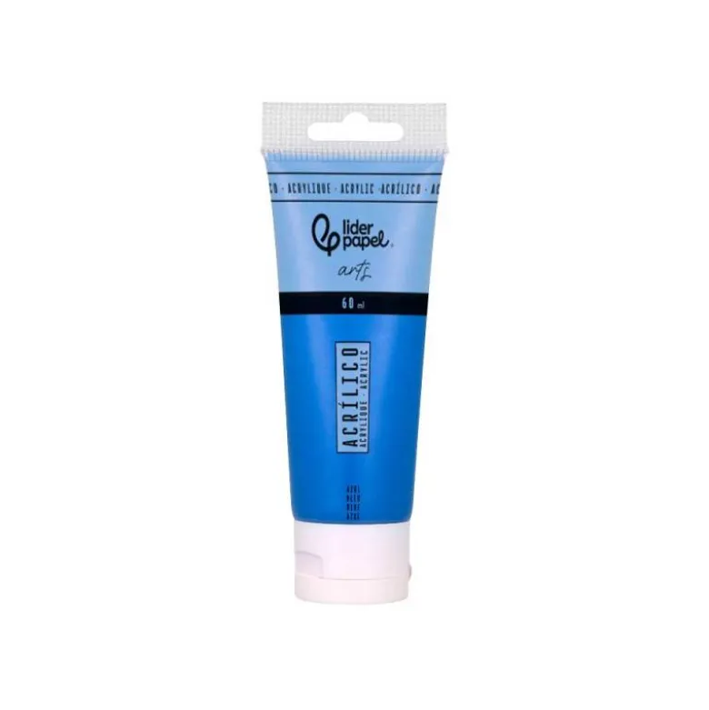 PINTURA ACRILICA LIDERPAPEL TUBO DE PLASTICO DE 60 ML COLOR AZUL
