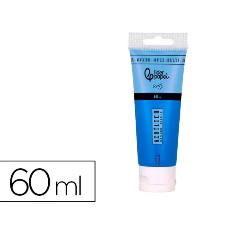 PINTURA ACRILICA LIDERPAPEL TUBO DE PLASTICO DE 60 ML COLOR AZUL