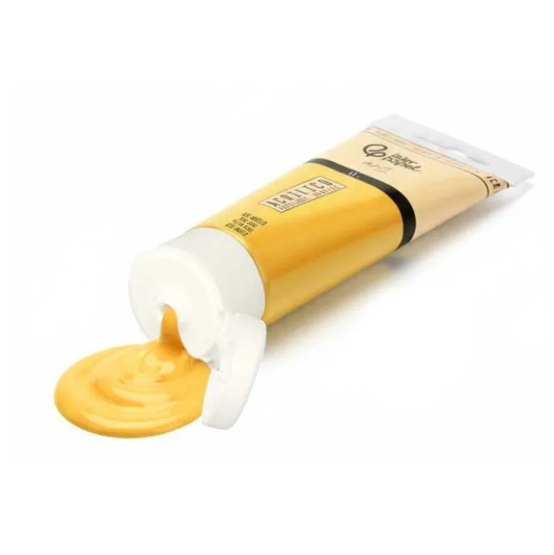 PINTURA ACRILICA LIDERPAPEL TUBO DE PLASTICO DE 60 ML COLOR OCRE AMARILLO
