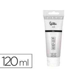 PINTURA ACRILICA LIDERPAPEL TUBO DE PLASTICO DE 120 ML COLOR BLANCO TITANIO