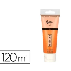 PINTURA ACRILICA LIDERPAPEL TUBO DE PLASTICO DE 120 ML COLOR NARANJA PERMANENTE