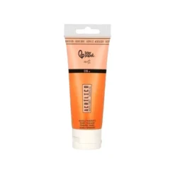 PINTURA ACRILICA LIDERPAPEL TUBO DE PLASTICO DE 120 ML COLOR NARANJA PERMANENTE