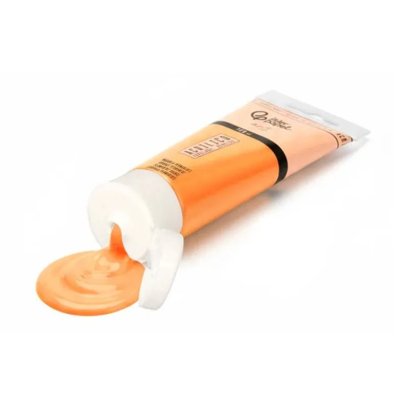 PINTURA ACRILICA LIDERPAPEL TUBO DE PLASTICO DE 120 ML COLOR NARANJA PERMANENTE