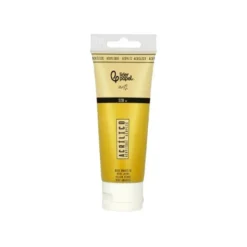 PINTURA ACRILICA LIDERPAPEL TUBO DE PLASTICO DE 120 ML COLOR OCRE AMARILLO