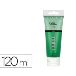 PINTURA ACRILICA LIDERPAPEL TUBO DE PLASTICO DE 120 ML COLOR VERDE PERMANENTE