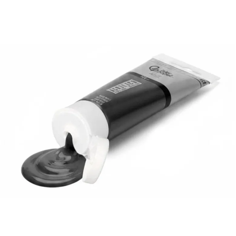 PINTURA ACRILICA LIDERPAPEL TUBO DE PLASTICO DE 120 ML COLOR NEGRO MARFIL