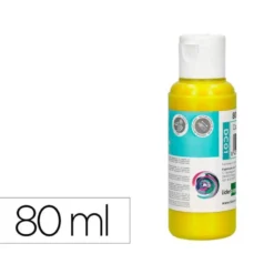 PINTURA ACRILICA LIDERPAPEL BOTE DE 80 ML AMARILLO