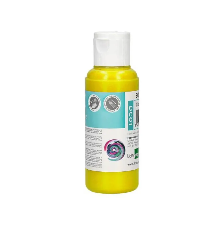 PINTURA ACRILICA LIDERPAPEL BOTE DE 80 ML AMARILLO