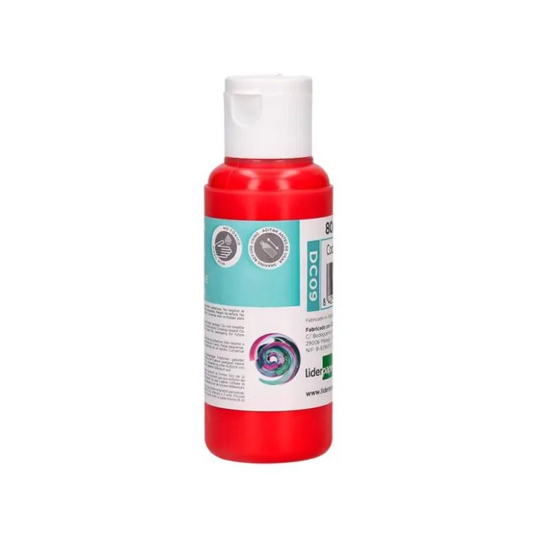 PINTURA ACRILICA LIDERPAPEL BOTE DE 80 ML ROJO