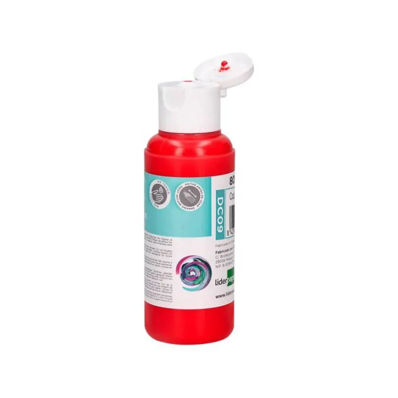 PINTURA ACRILICA LIDERPAPEL BOTE DE 80 ML ROJO