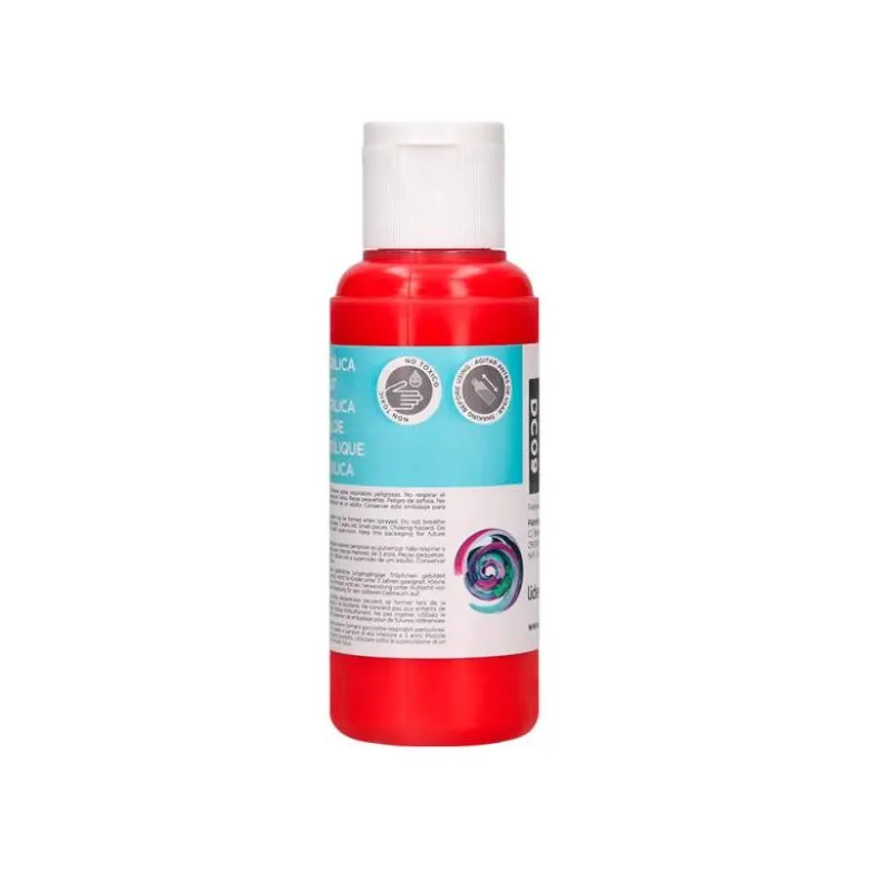 PINTURA ACRILICA LIDERPAPEL BOTE DE 80 ML ROJO