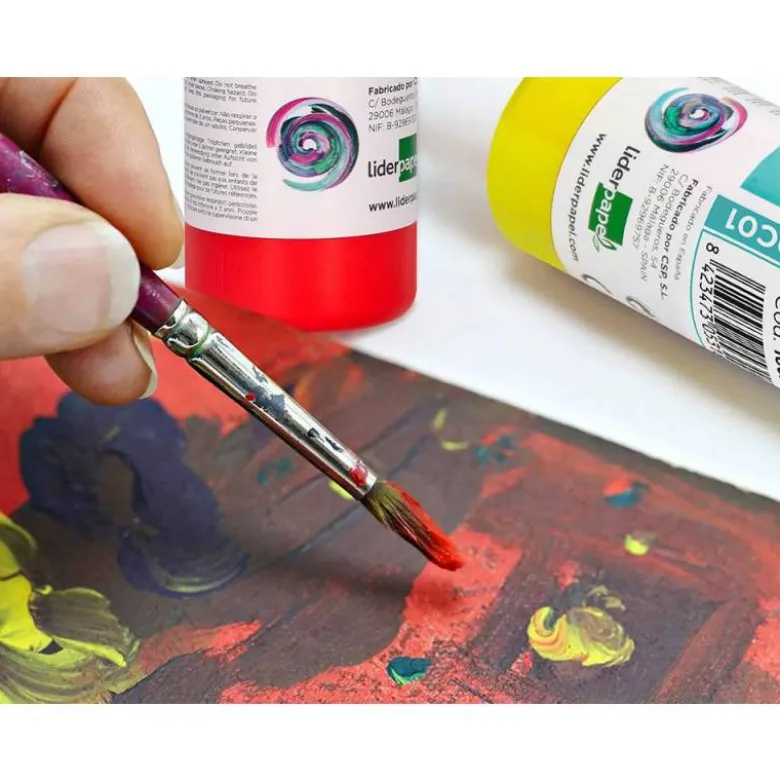 PINTURA ACRILICA LIDERPAPEL BOTE DE 80 ML ROSA