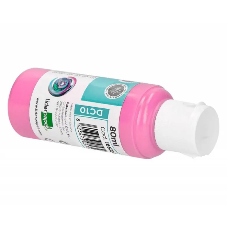 PINTURA ACRILICA LIDERPAPEL BOTE DE 80 ML ROSA