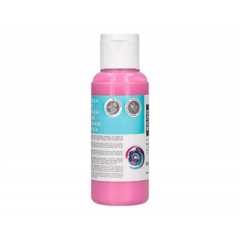 PINTURA ACRILICA LIDERPAPEL BOTE DE 80 ML ROSA