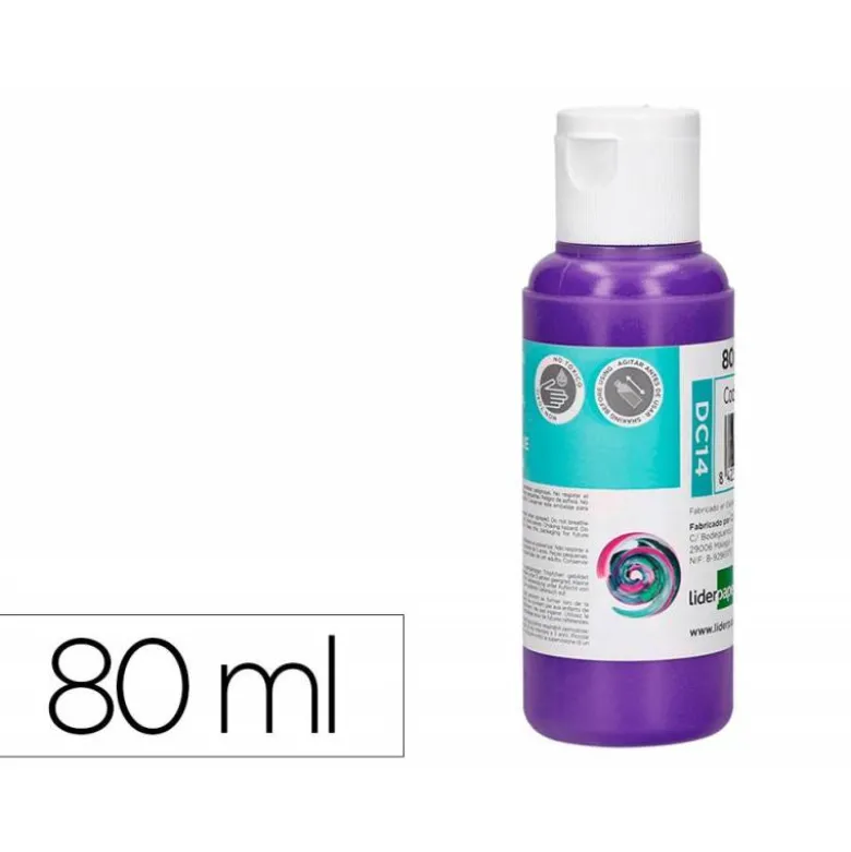 PINTURA ACRILICA LIDERPAPEL BOTE DE 80 ML VIOLETA