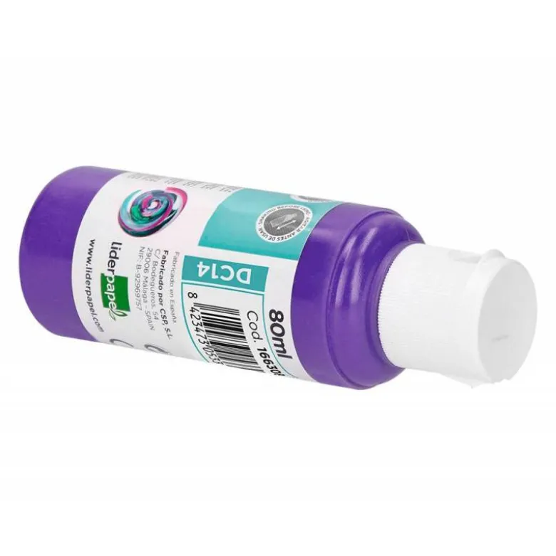 PINTURA ACRILICA LIDERPAPEL BOTE DE 80 ML VIOLETA