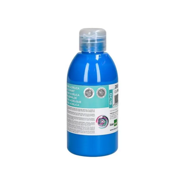 PINTURA ACRILICA LIDERPAPEL BOTE DE 250 ML CIAN