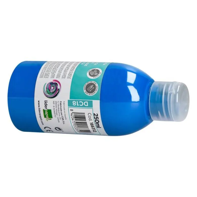 PINTURA ACRILICA LIDERPAPEL BOTE DE 250 ML CIAN