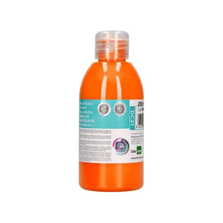 PINTURA ACRILICA LIDERPAPEL BOTE DE 250 ML NARANJA