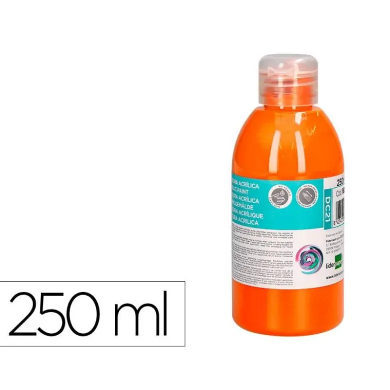 PINTURA ACRILICA LIDERPAPEL BOTE DE 250 ML NARANJA
