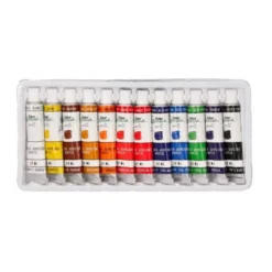 PINTURA ACRILICA LIDERPAPEL CAJA DE 12 TUBOS DE ALUMINIO DE 12 ML COLORES SURTIDOS