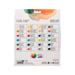 PINTURA ACRILICA LIDERPAPEL CAJA DE 24 TUBOS DE ALUMINIO DE 12 ML COLORES SURTIDOS
