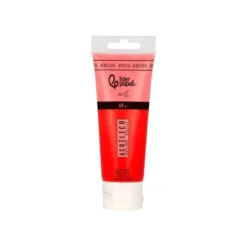 PINTURA ACRILICA LIDERPAPEL TUBO DE PLASTICO DE 60 ML COLOR ROJO CARMIN
